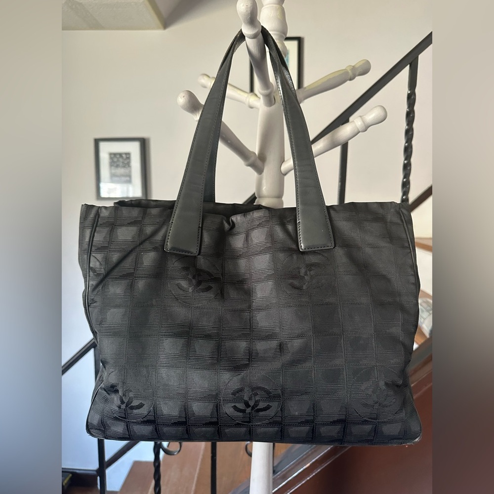Chanel Black Travel Line Tote